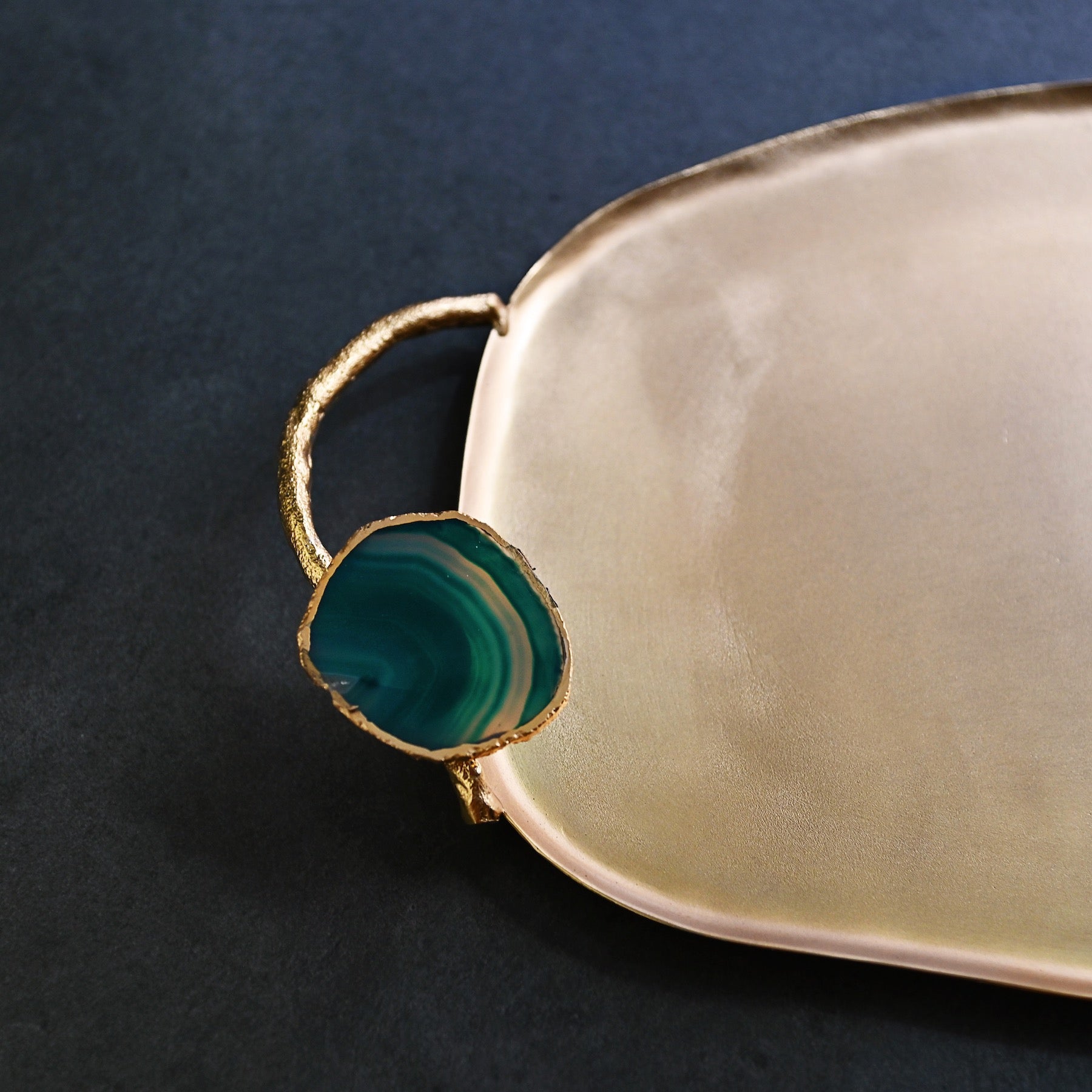 Agate & Gold Decorative Tray