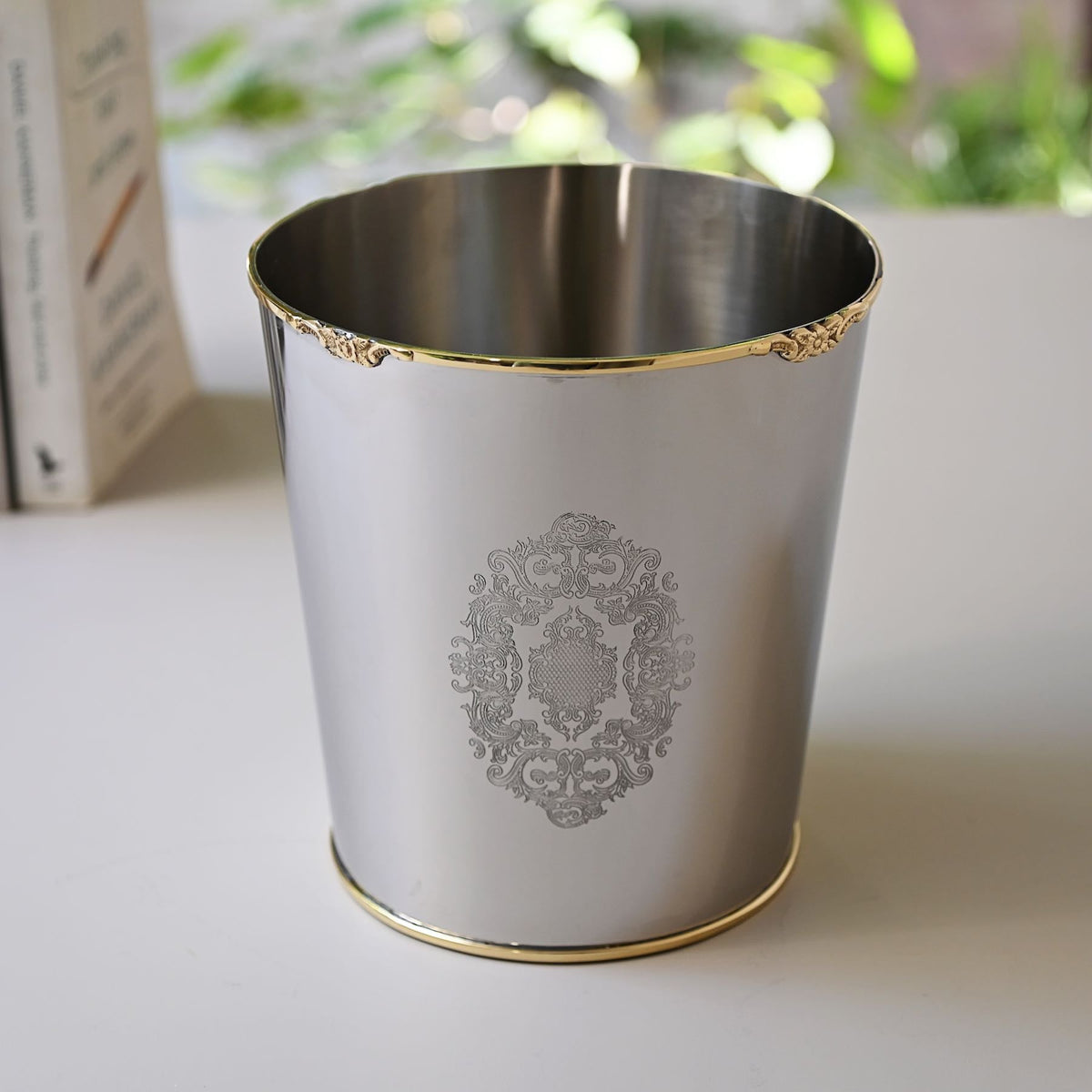 Brass & Steel Smart Dustbin