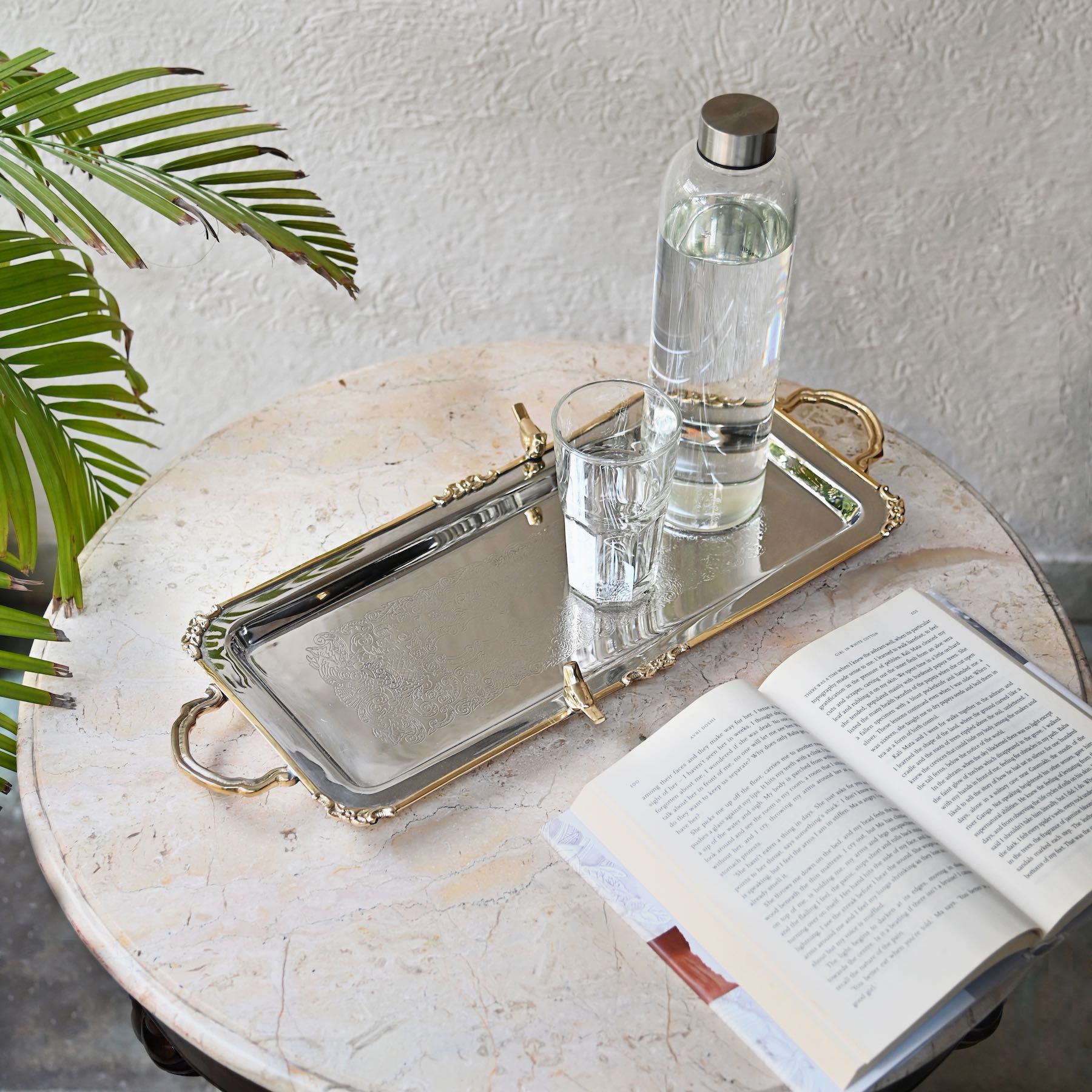 Brass & Steel Serving Tray