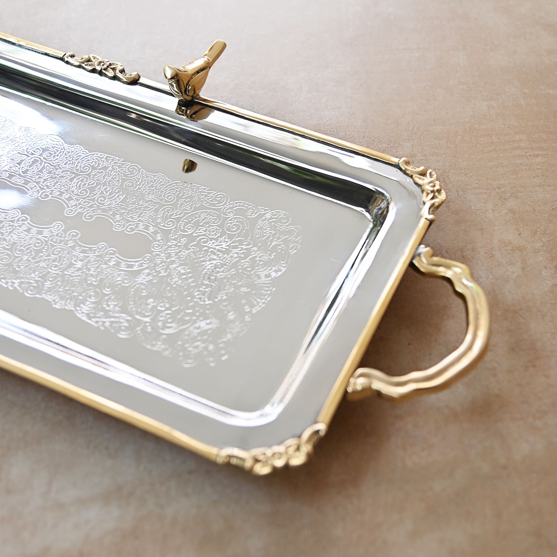 Brass & Steel Serving Tray