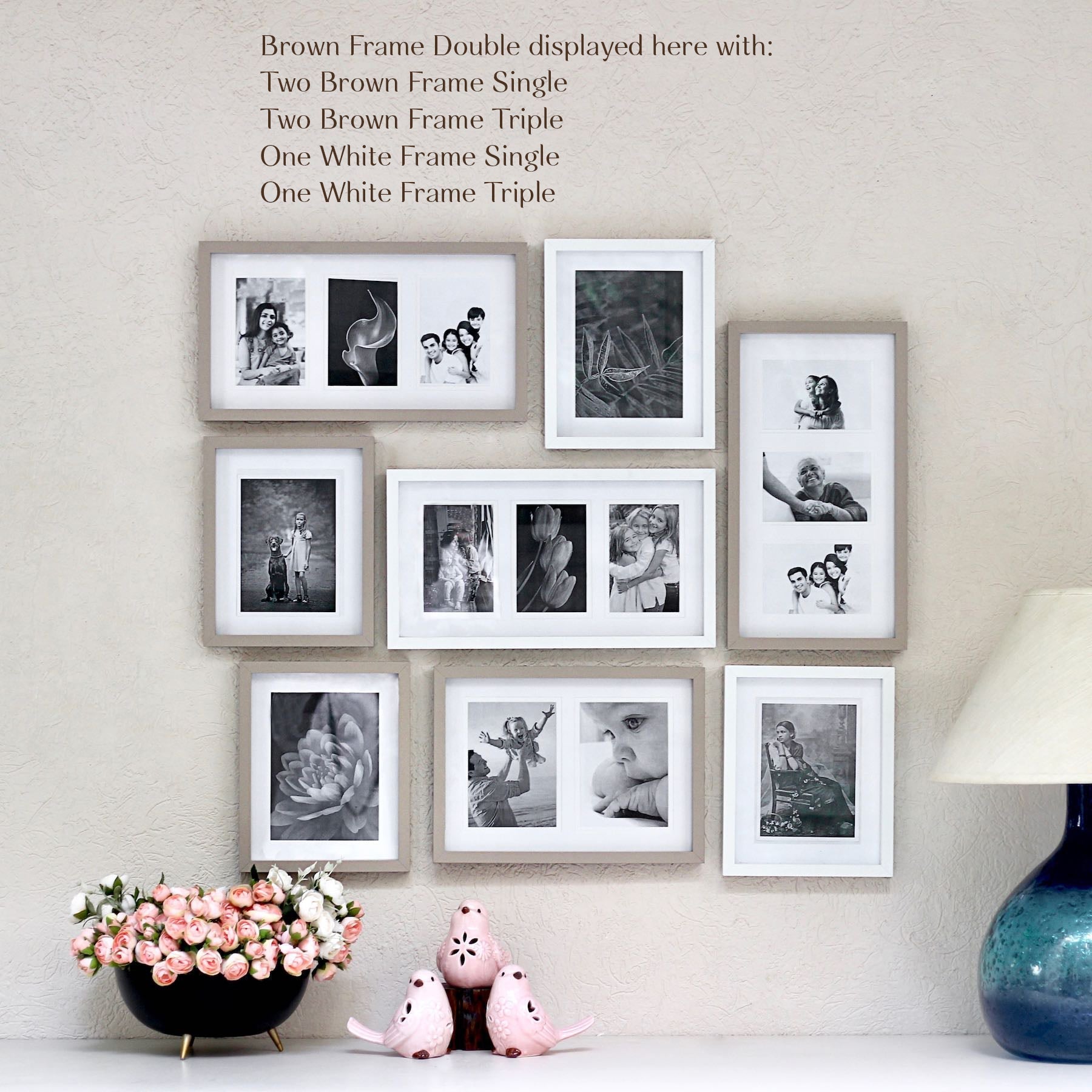 Brown Photo Frame Double