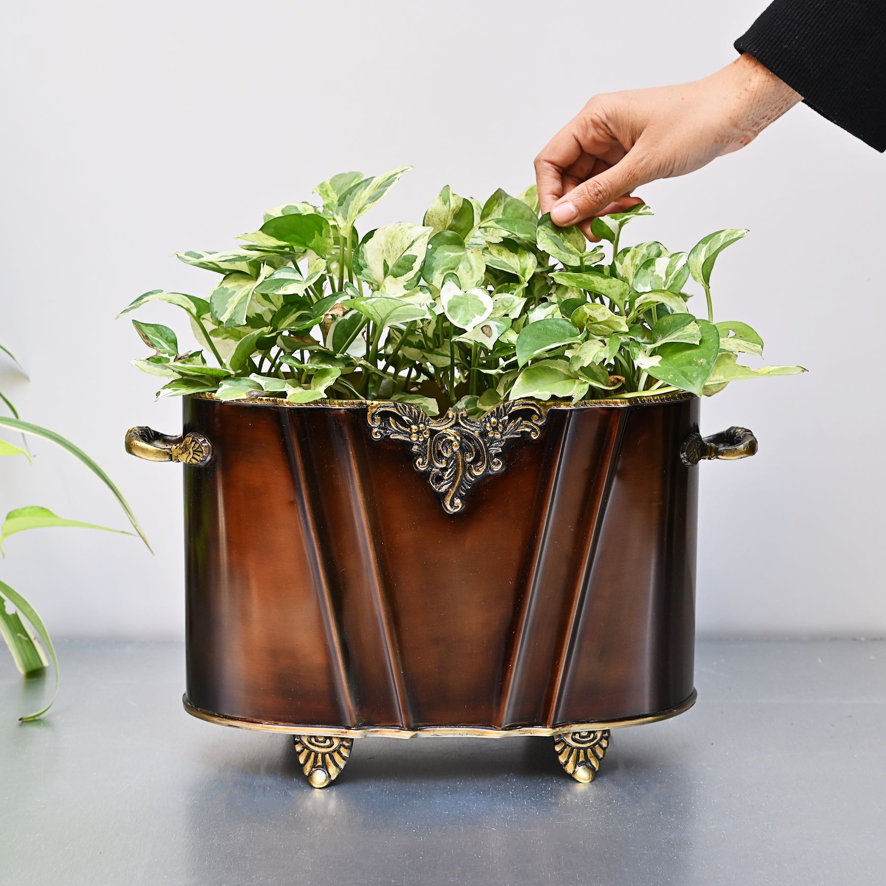 Copper Brass Planter Jardinière