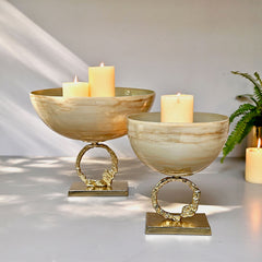 Golden Glass Bowl Centrepiece