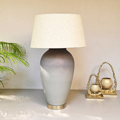 Grey Glass Table Lamp