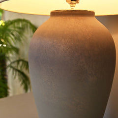 Grey Glass Table Lamp