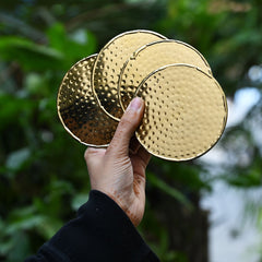 Hammered Gold Coasters - Set of 4