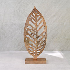 Metal Leaf on Stand