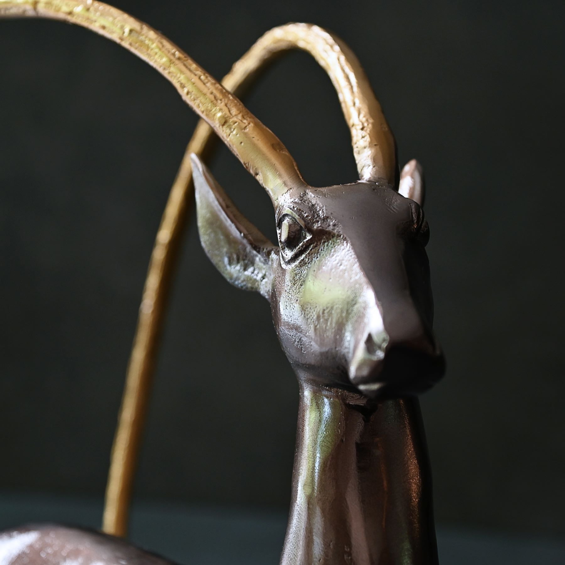 Deer Sculpture Brown & Gold