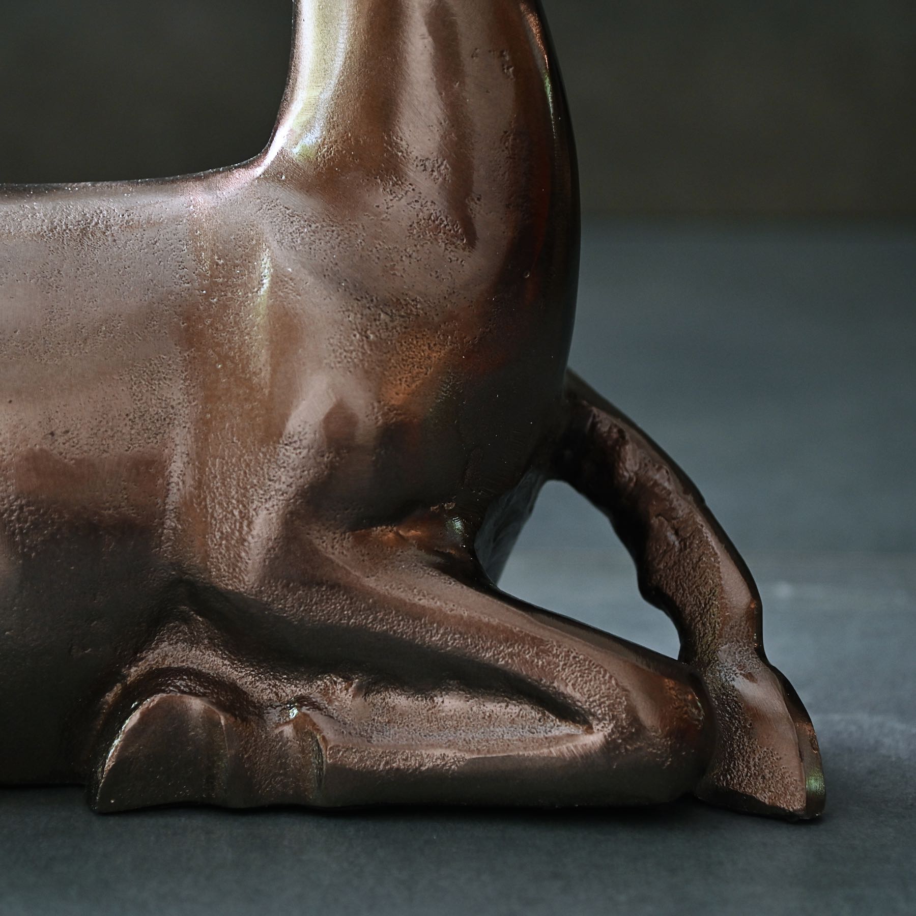 Deer Sculpture Brown & Gold