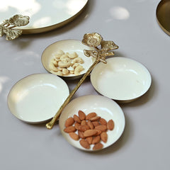 White Four Serving Bowl Platter